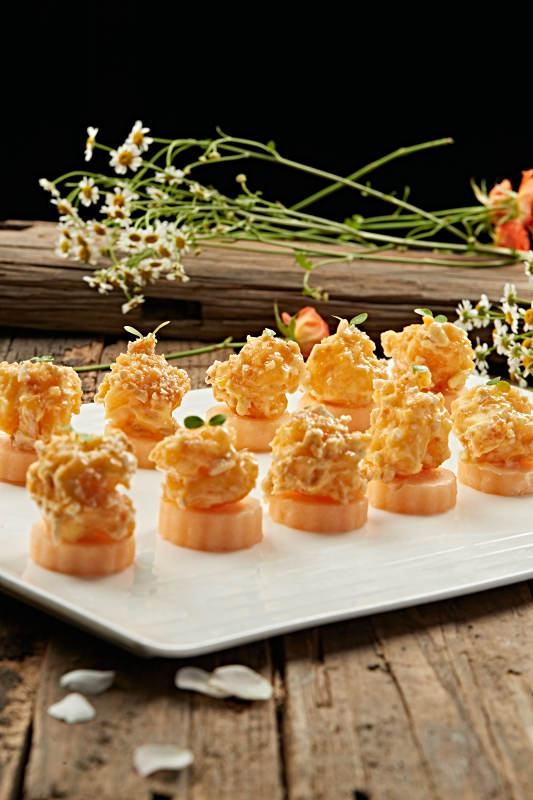 蜜瓜芝香大虾球图片