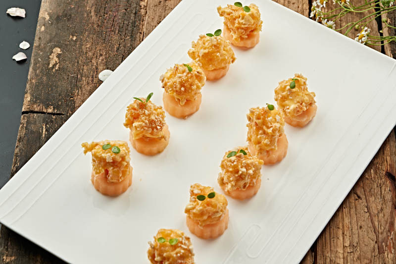 蜜瓜芝香大虾球图片