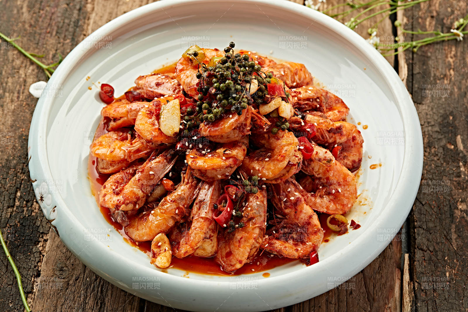 香辣虾仁拼盘图片