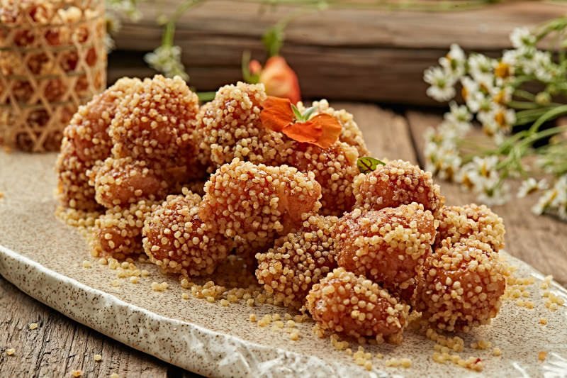 藜麦球美食图片