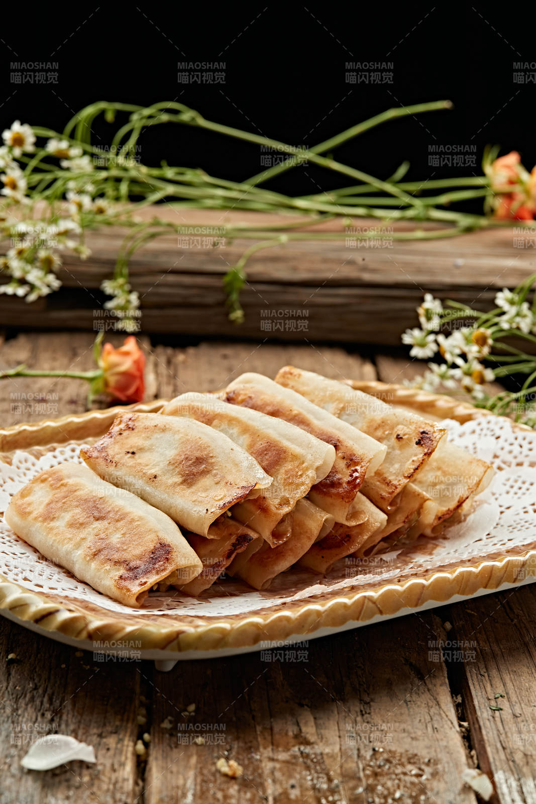 金黄煎饺 香气四溢图片