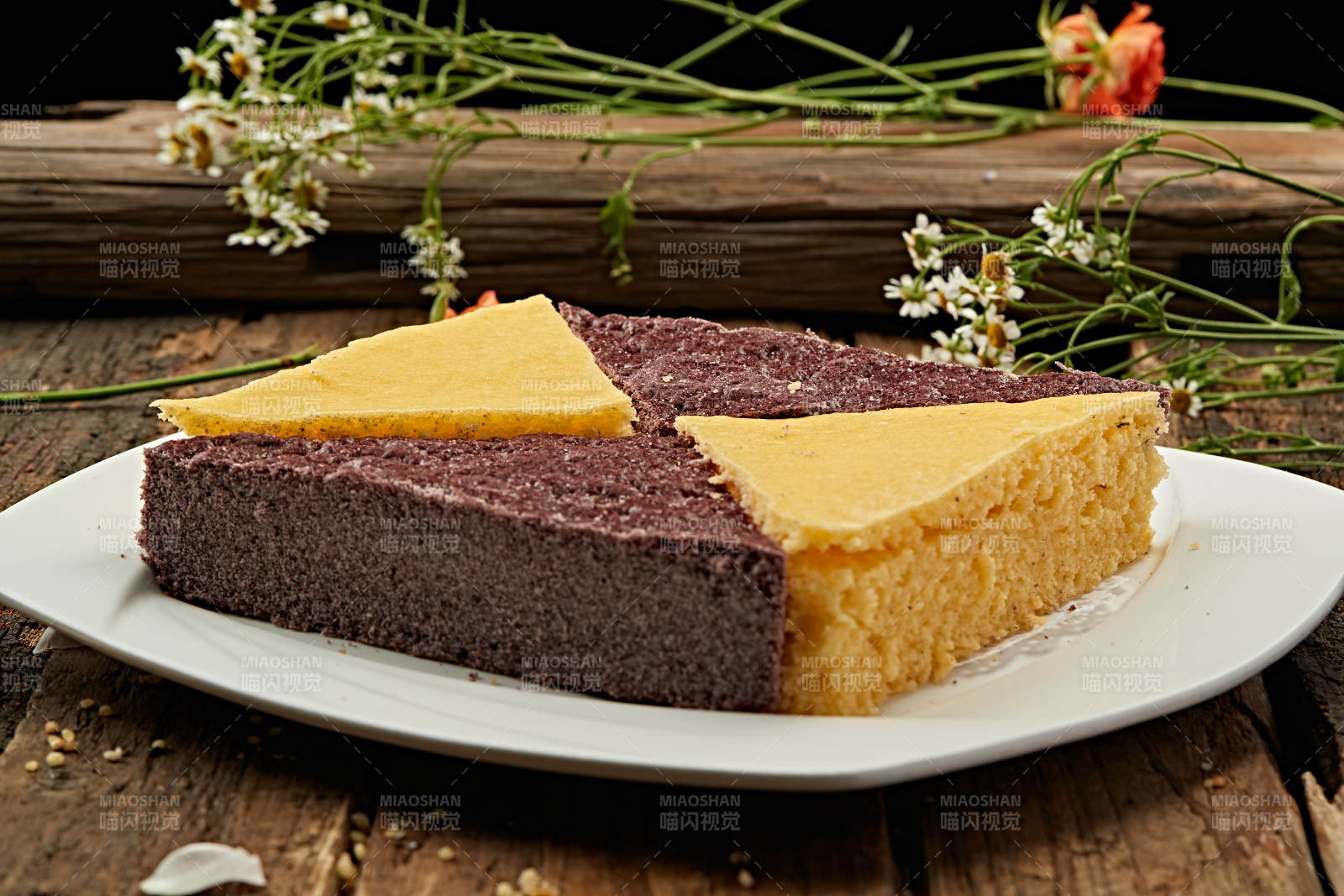 双色芝士蛋糕图片