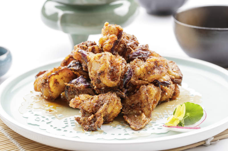 香煎鱿鱼圈图片