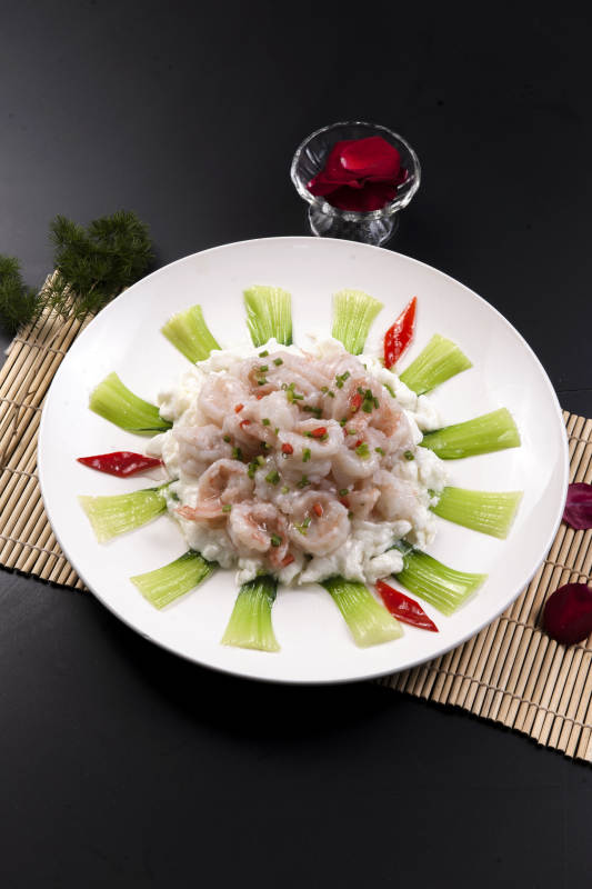 虾仁炒菜心图片