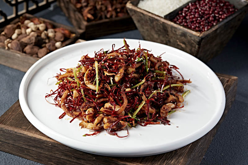 香辣鱿鱼丝图片