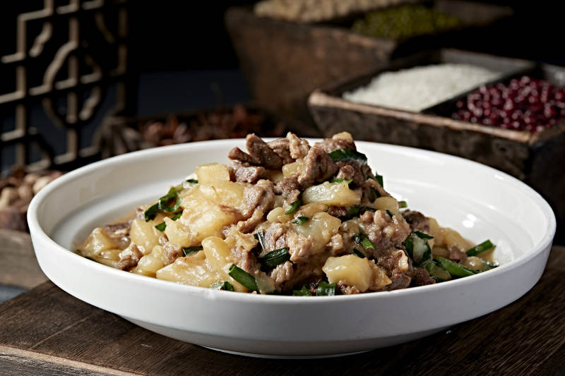 土豆炒肉片图片