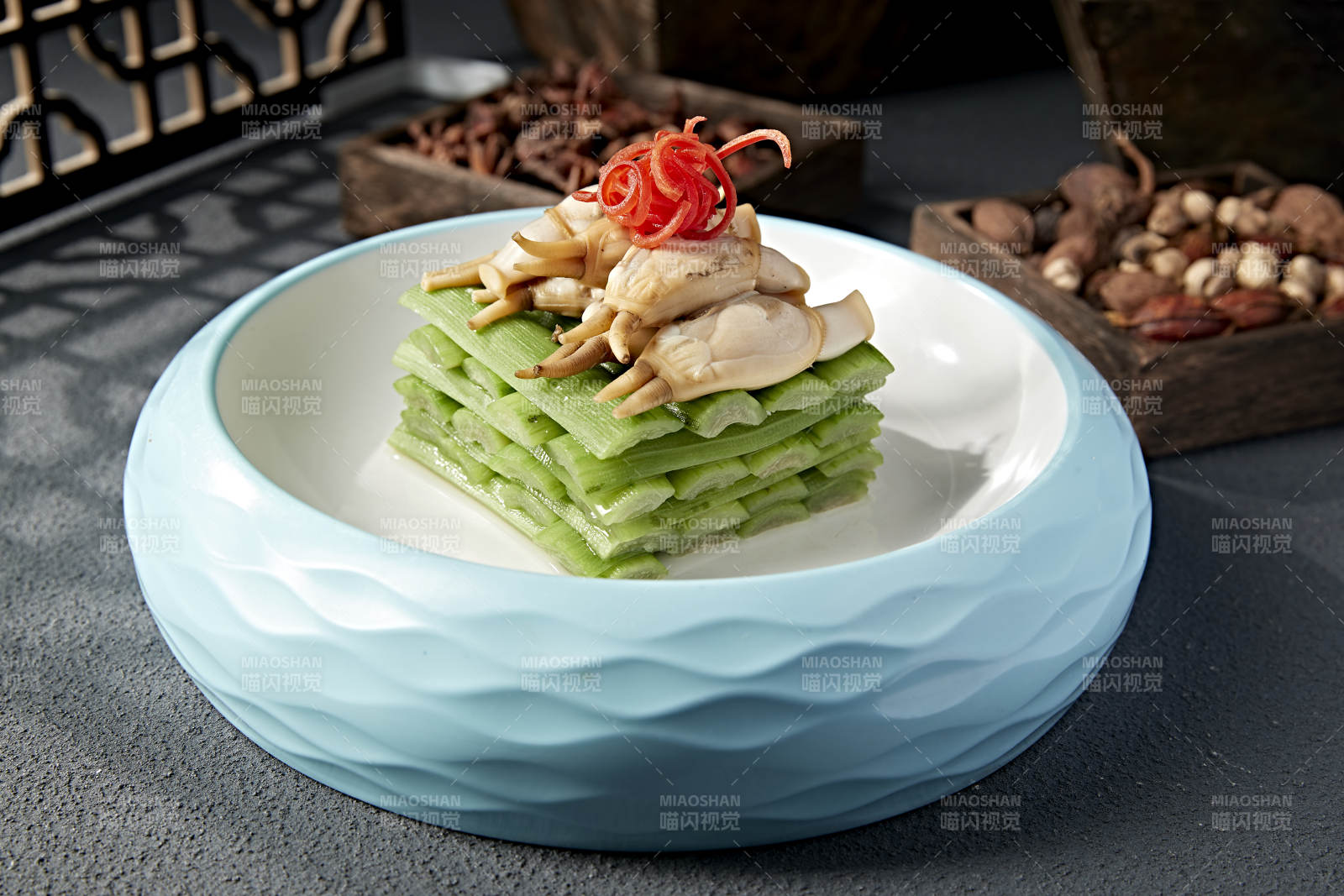 翠玉叠鲜贝图片