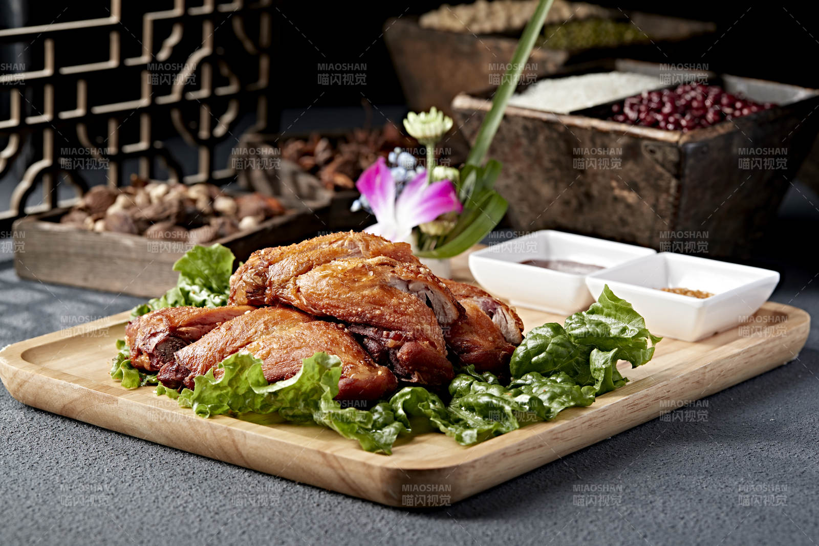 香酥烤鸭拼盘图片