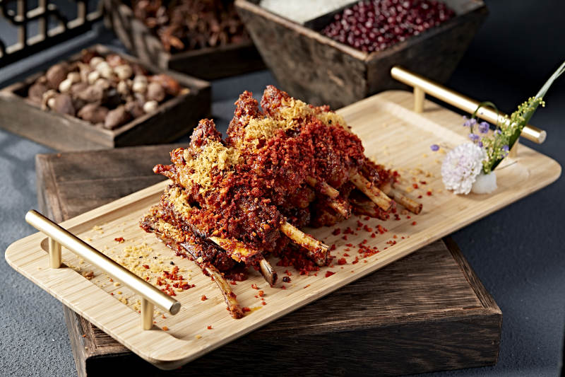 爆辣油炸小羊排图片