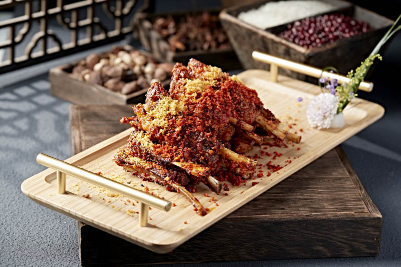 爆辣油炸小羊排图片