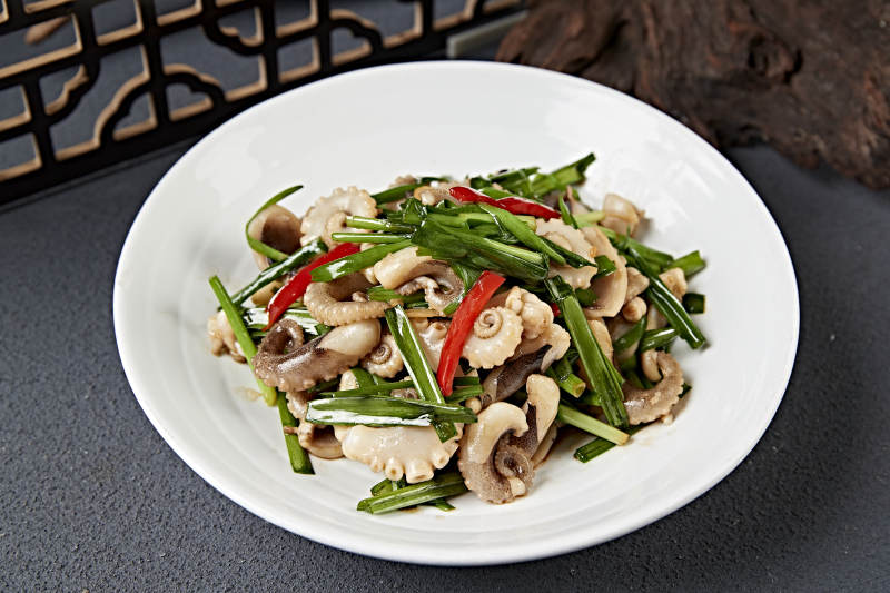 香辣八爪鱼炒韭菜图片