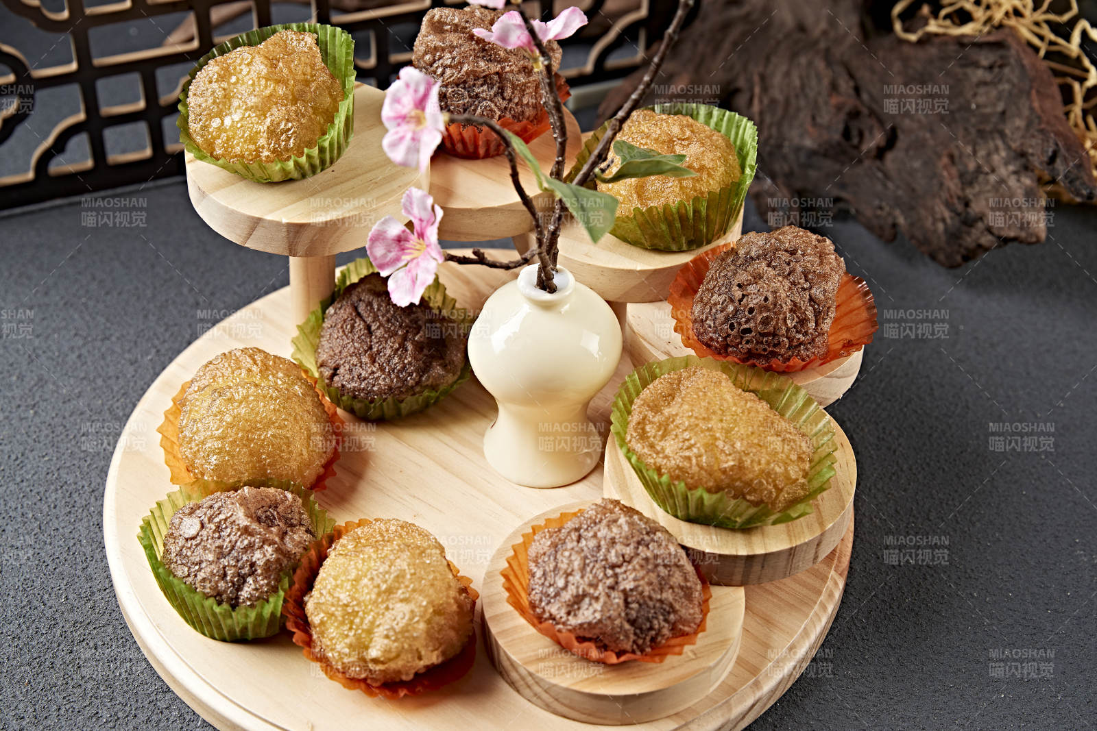 张垣传统美食双色油炸黄面糕图片