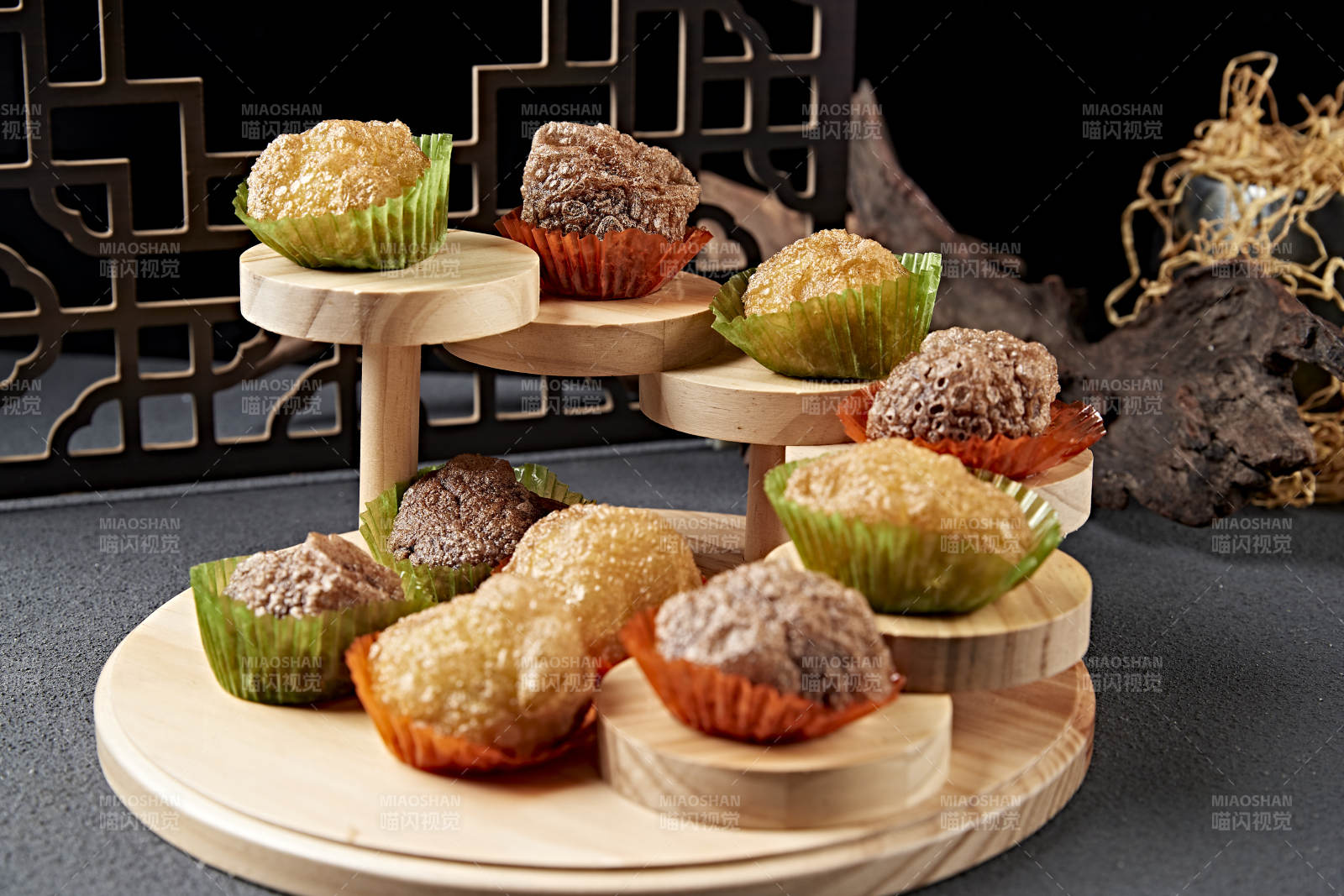 张垣传统美食双色油炸黄面糕图片