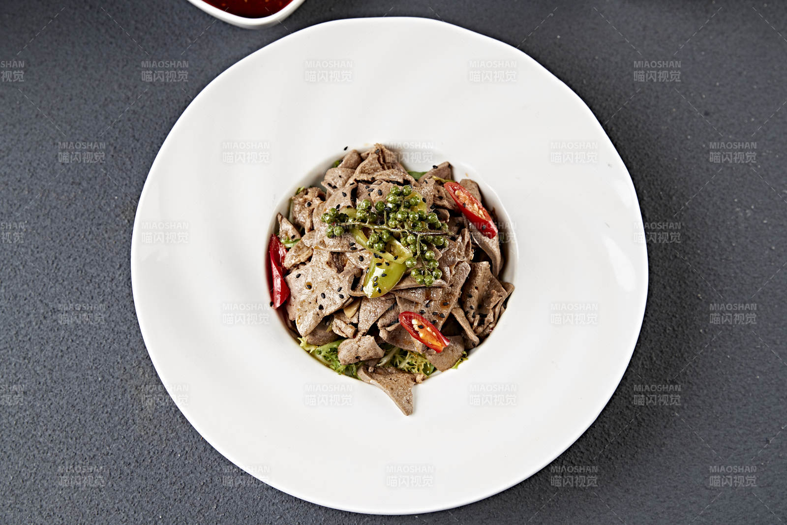 麻辣藤椒拌肝尖猪肝片图片