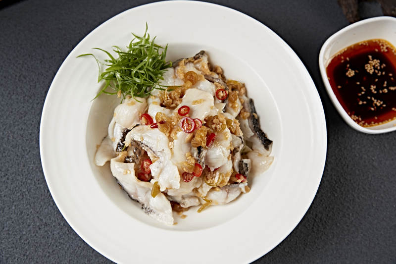 蘸汁泡椒拌鱼片图片