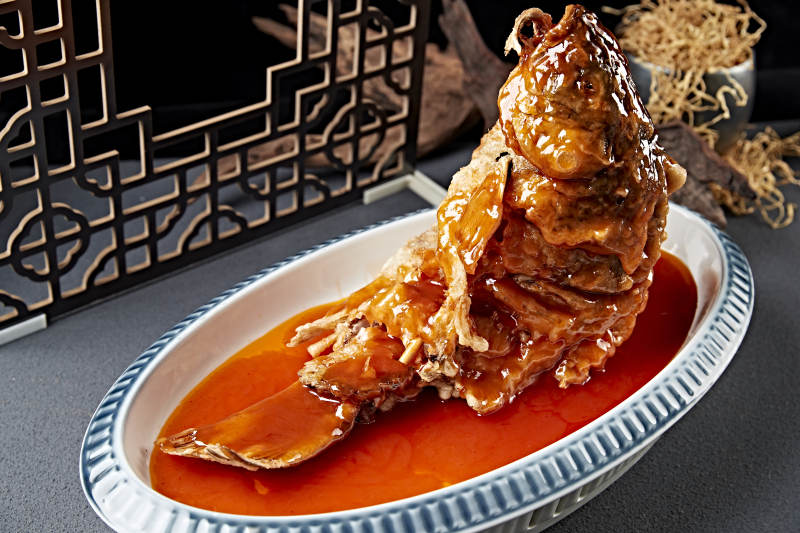 糖醋茄汁干炸大鲤鱼图片