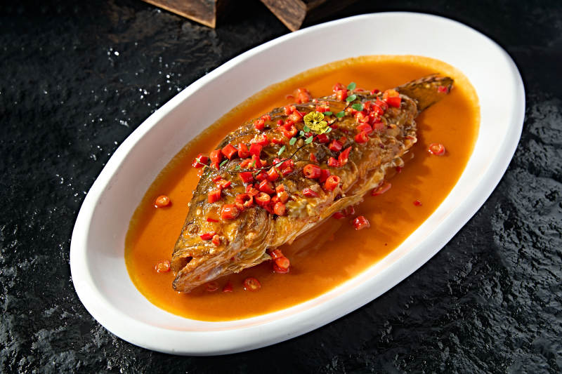 徽州传统名菜香辣臭鳜鱼图片