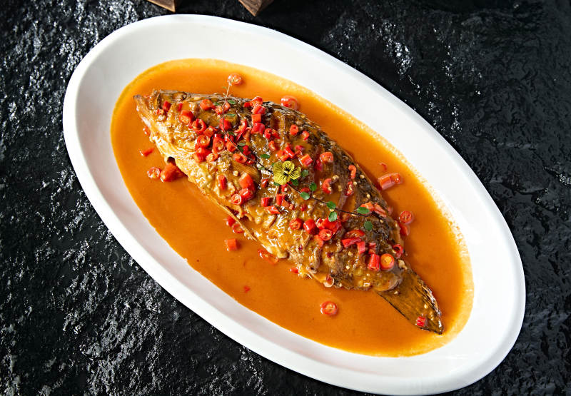 徽州传统名菜香辣臭鳜鱼图片