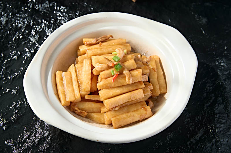 海鲜酱煲肉丝长山药图片