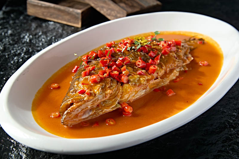 徽州传统名菜香辣臭鳜鱼图片