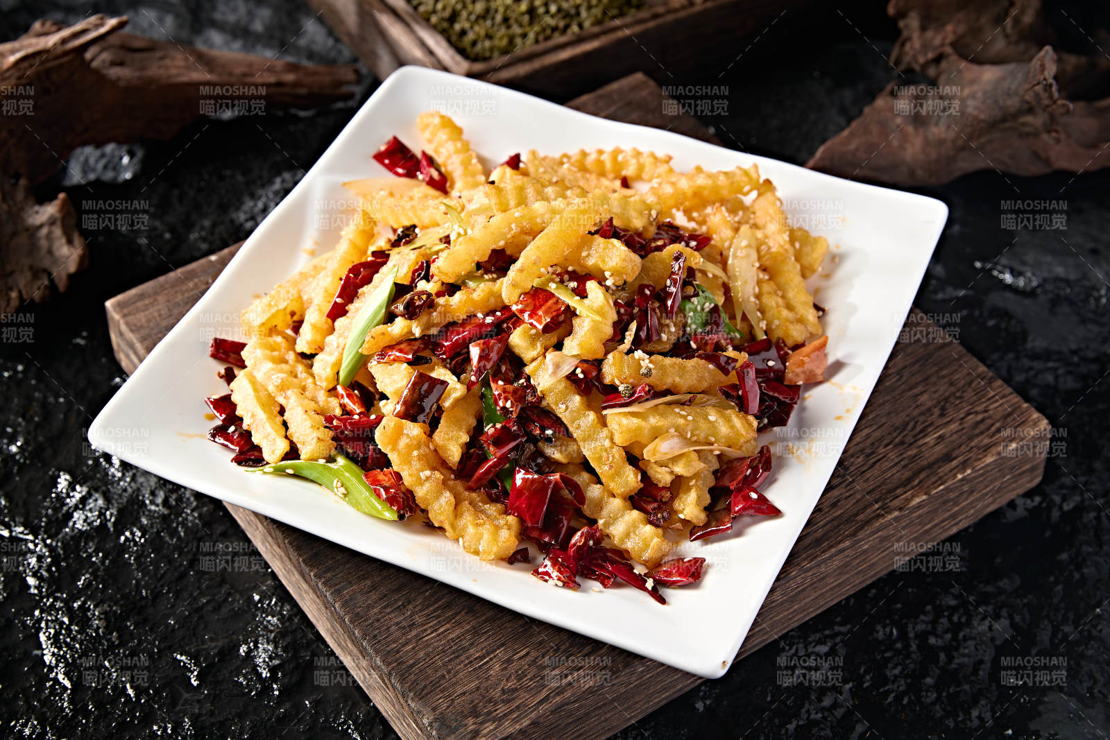 中餐湖南麻辣炒狼牙薯条图片