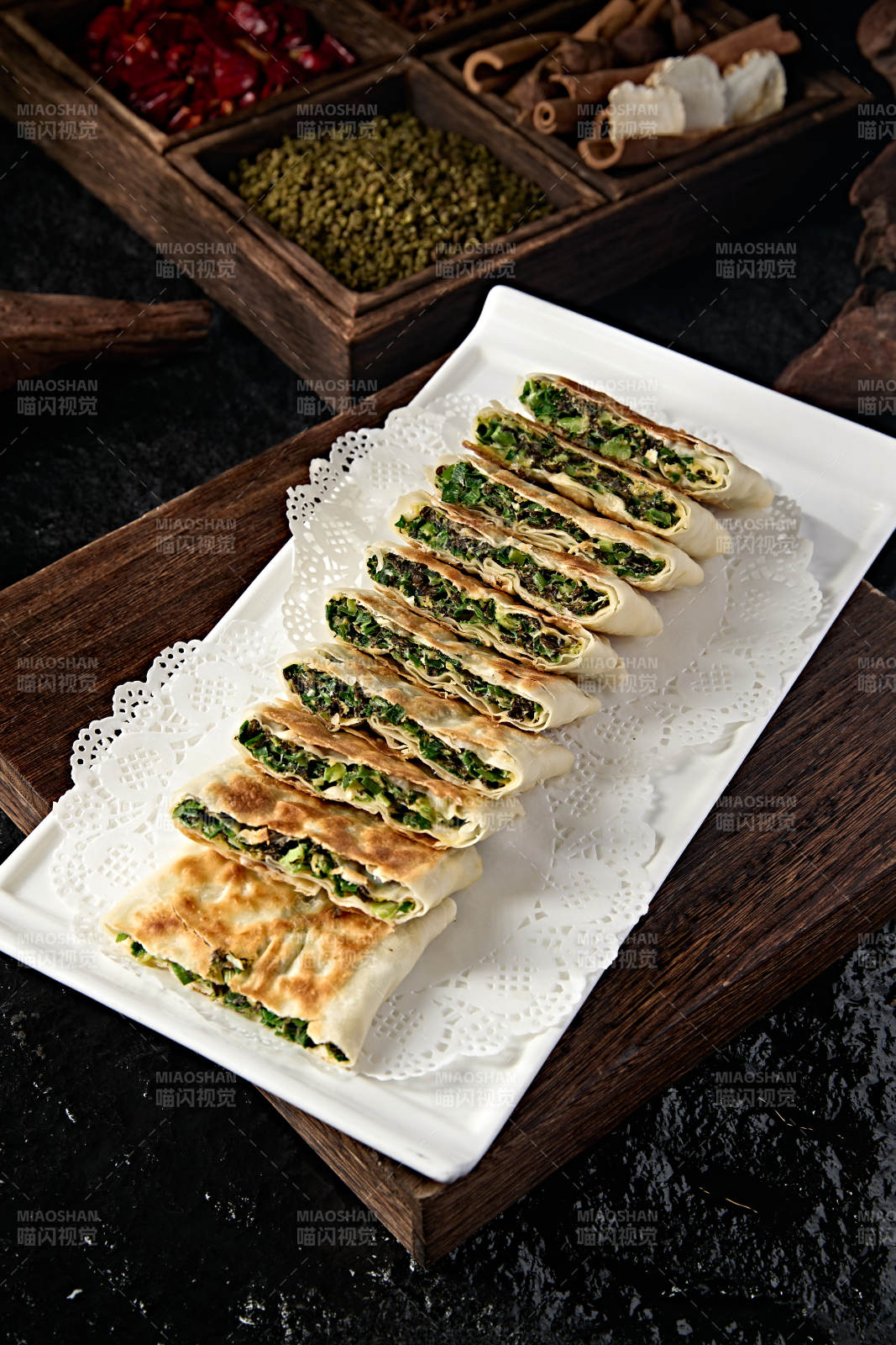 美味中餐主食香煎野菜饼图片