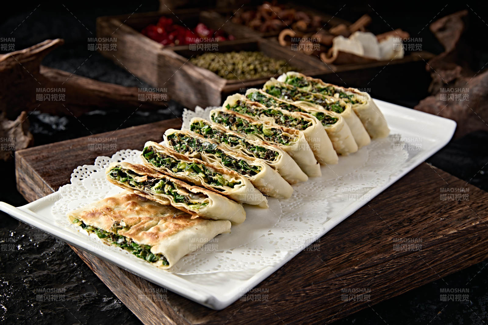 美味中餐主食香煎野菜饼图片