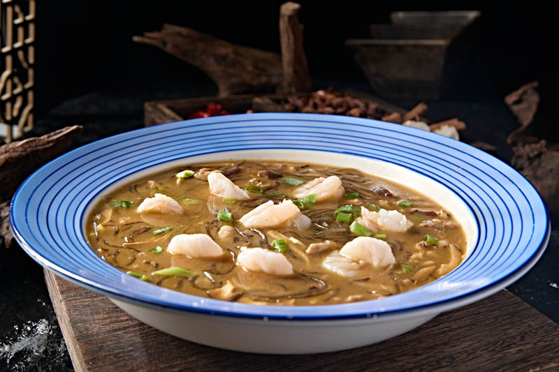 中餐酸汤水晶粉条大虾仁图片