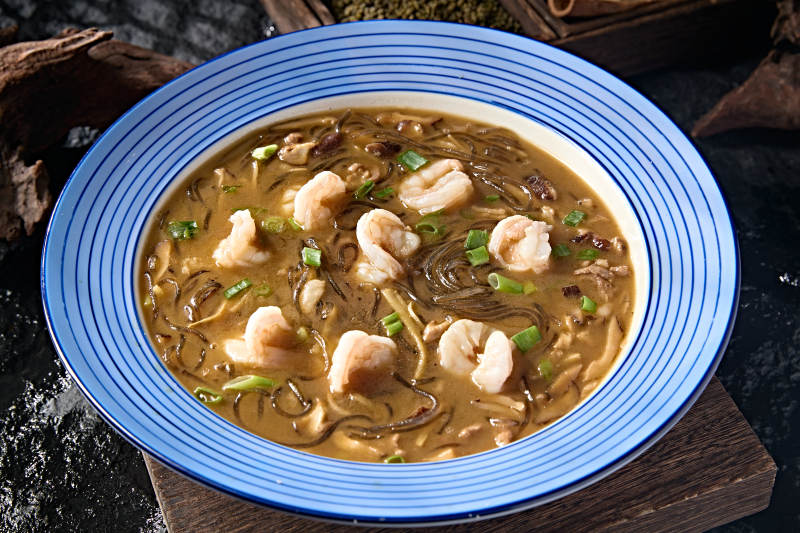 中餐酸汤水晶粉条大虾仁图片