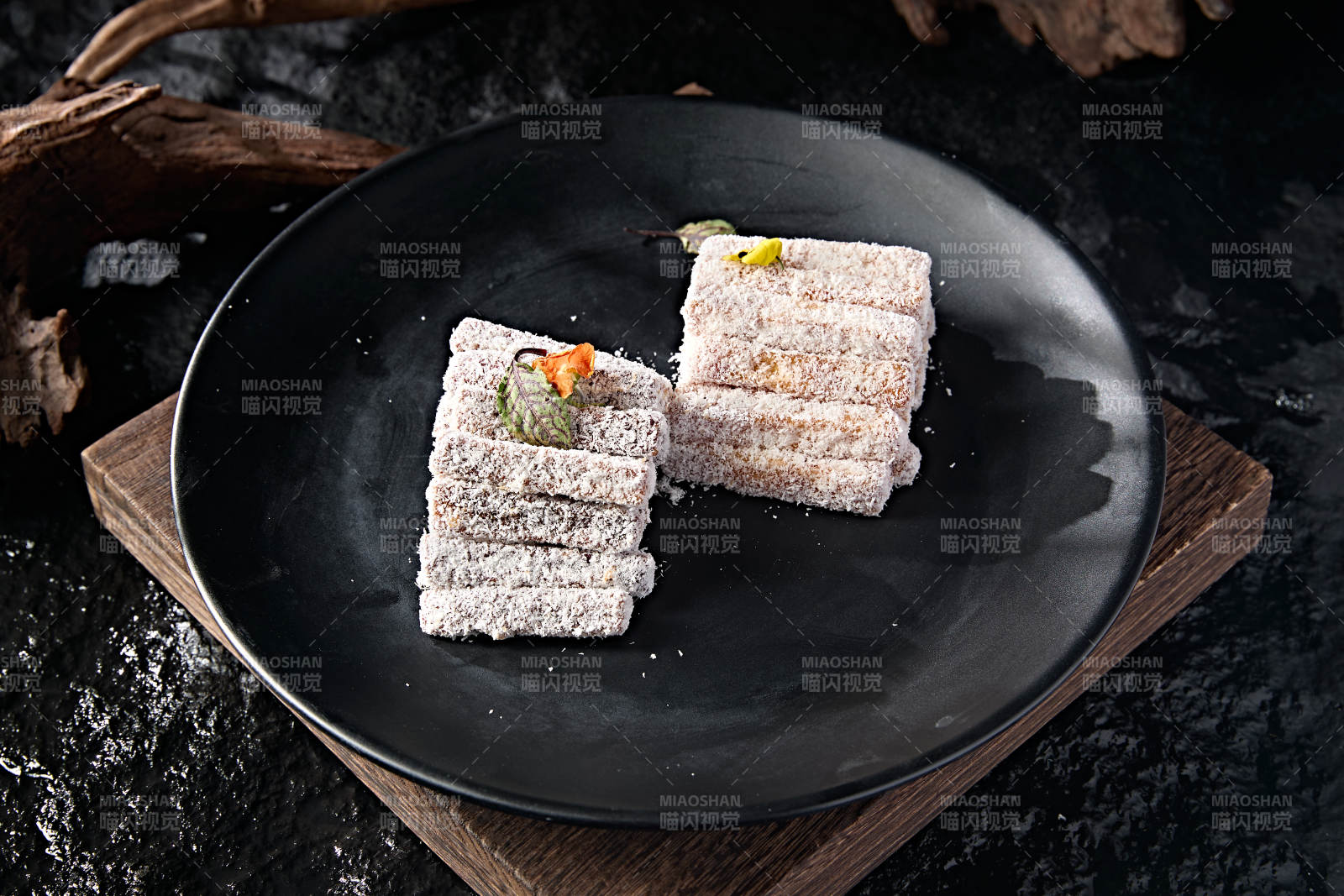 美味中餐甜品美食椰蓉炸红薯条图片