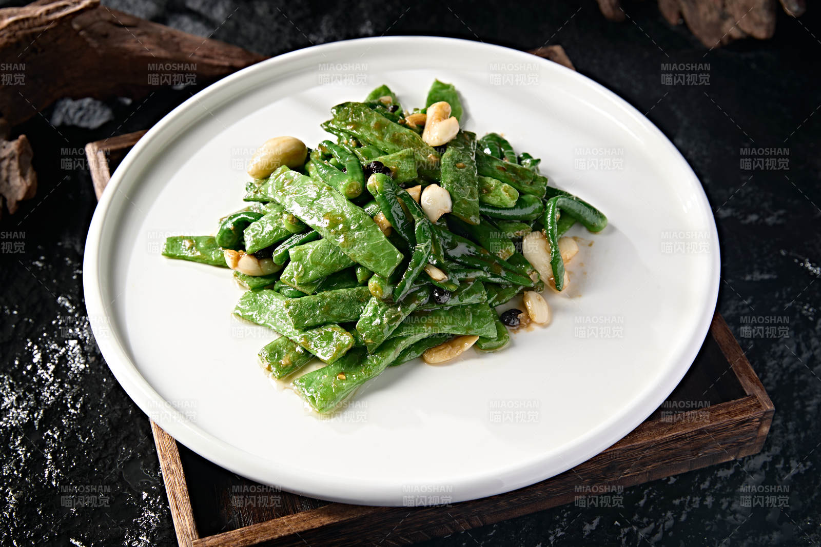 蒜香豆豉杭椒炒豆角蜜豆图片