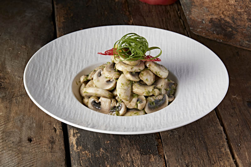 韭花酱凉拌口蘑图片