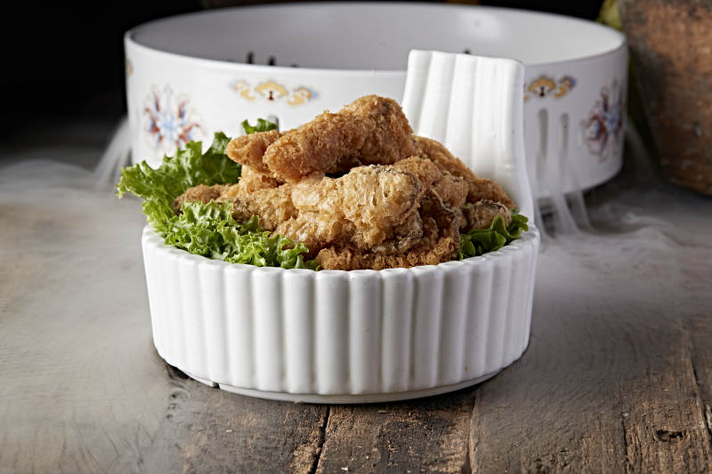 椒盐香炸香菇小酥肉图片