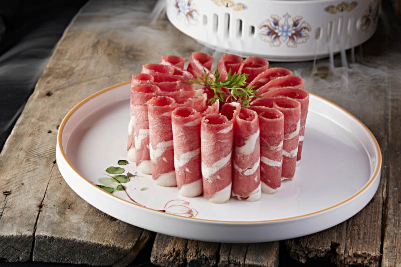 草原肥羊肉卷图片