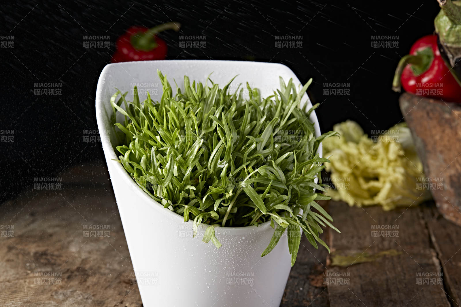 火锅食材空心豆苗图片