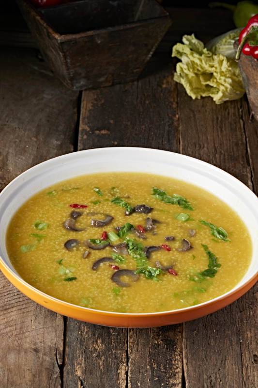 金汤海参小米粥图片