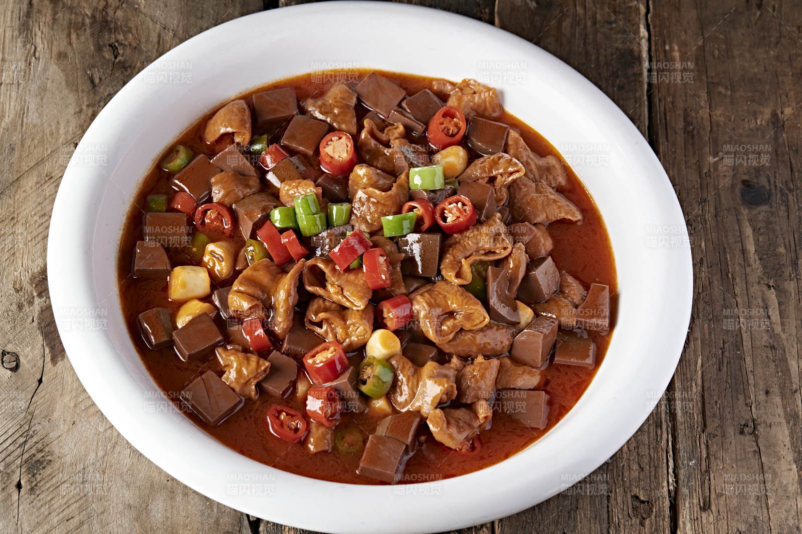 浓汤鸭血猪肥肠图片