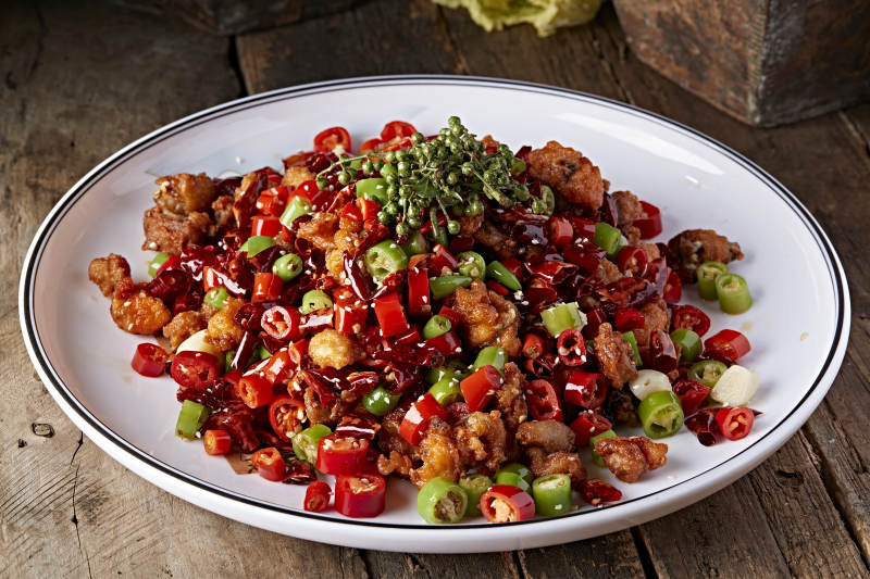 川香藤椒红油辣子鸡图片