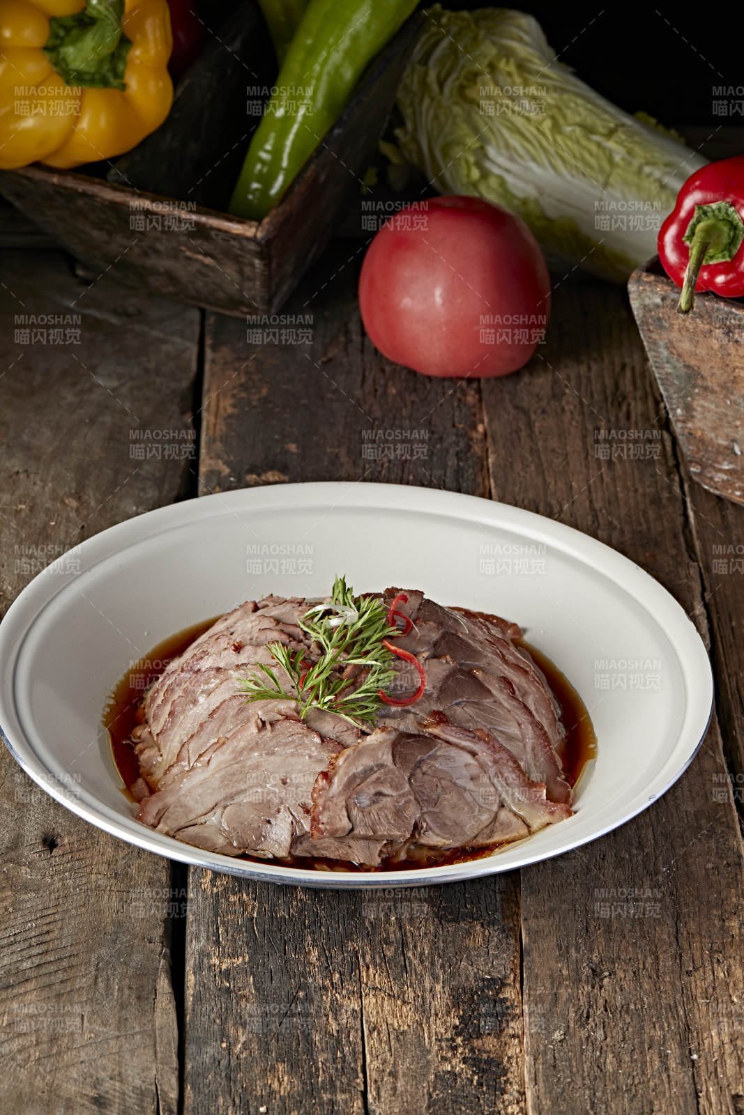 酸菜蒸肘花切片图片