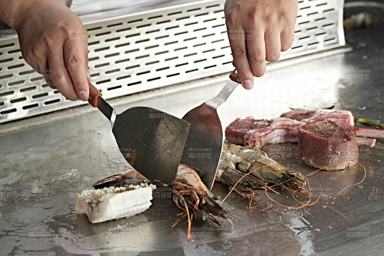 铁板烧海鲜肉品图片