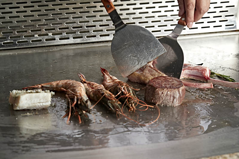 铁板烧美食特写图片