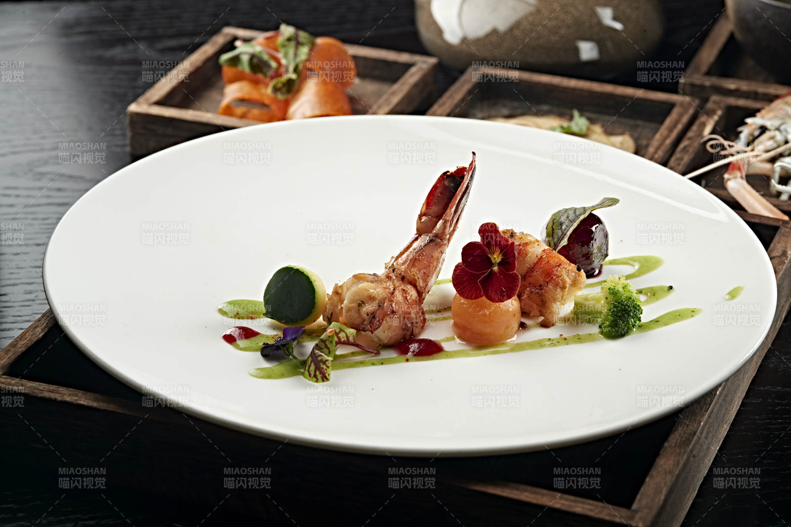 法式铁板香煎深海大虾图片