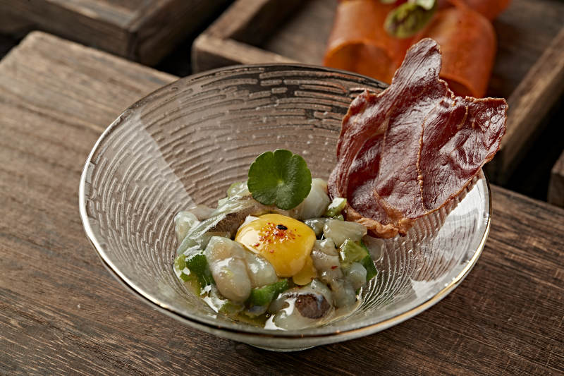 无菌蛋生拌鲜活鱿鱼须图片