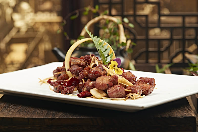 油炸葱香小排骨图片