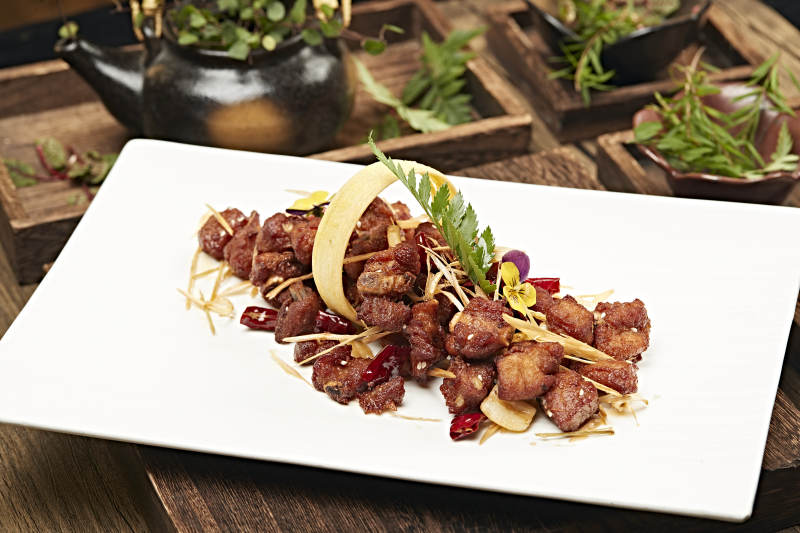 油炸葱香小排骨图片