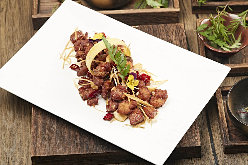 油炸葱香小排骨图片