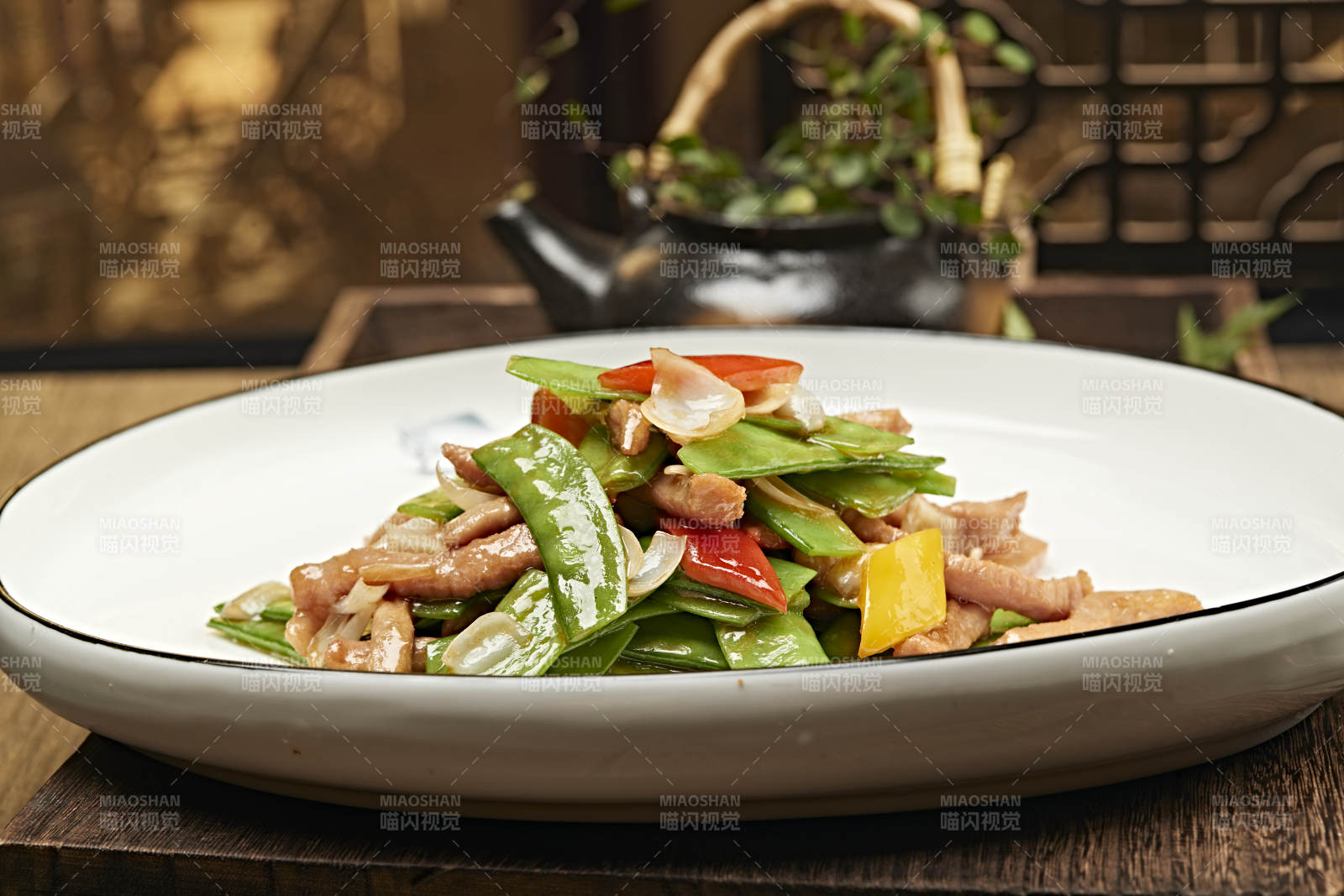 炒时蔬肉片图片