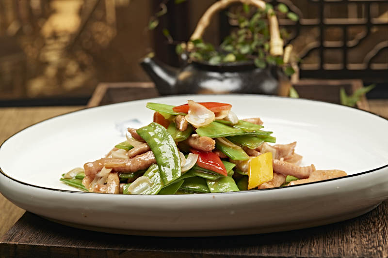 炒时蔬肉片图片