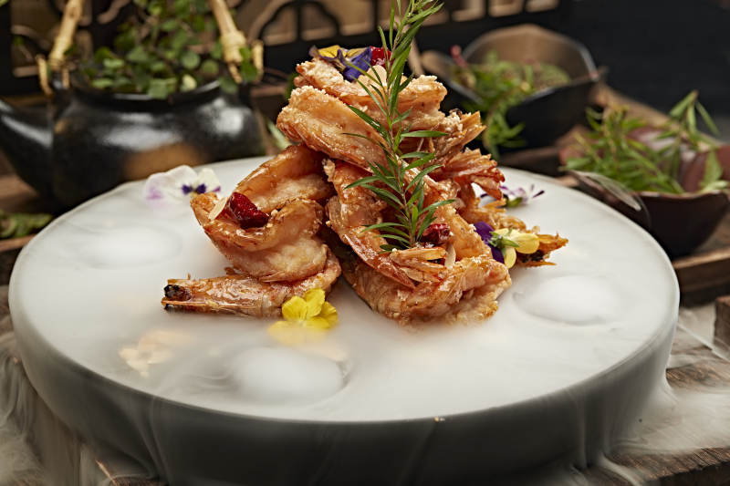 冰镇香草虾仁图片