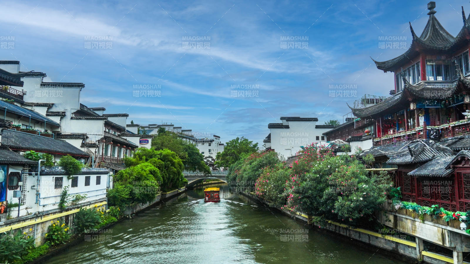 南京秦淮河江南水乡风光图片